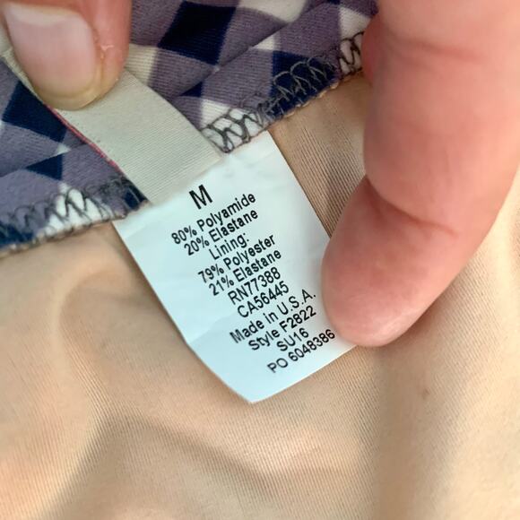 J. Crew Navy Gingham Bikini Bottoms Size Medium - Picture 3 of 4